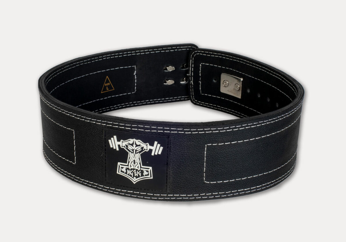 10 milimeter thick Lever belt with steel buckle and bigzig logo